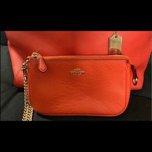 Orange Coach Clutch/wallet